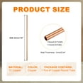 thumbnail image 2 of Uxcell Copper Round Tube, 13mm OD x 1mm Wall Thickness x 410mm(16") Length Pure Copper Tube Seamless Metal Straight Pipe Tubing for DIY Crafts Industry Construction, 2 of 7
