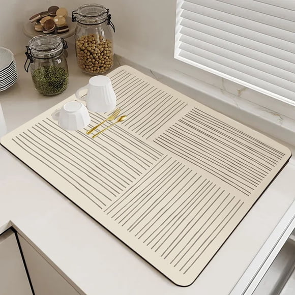 Tapis d'Égouttage Super Absorbant Isolant Thermique pour Comptoir de Cuisine, Bar, Table, Napperon, Sans Caoutchouc, Égouttage, Cafetière