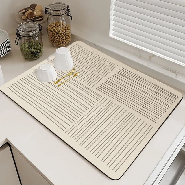 Super Absorbent Dish Drying Mat Heat Insulating Kitchen Countertop Bar Table Placemat Non Rubber Drain Coffee Maker