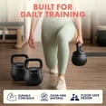 thumbnail image 5 of Squatz Soft Drop Kettlebell Set – 15, 20 & 25 lb Weights with Cushioned Base, Wide Grip Handle, Floor-Safe Design for Strength Training & Full Body Home Workouts, 5 of 5