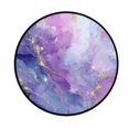 thumbnail image 2 of 36.2 Inch Round Floor Mat Pink and Blue Marble Texture Carpet Decor Rug for Living Room Bedroom, 2 of 6