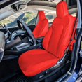 thumbnail image 2 of For 2017-2024 Tesla Model 3 FH Group Faux Leather Custom Fit Car Seat Covers   Solid Red - Front Seats, 2 of 6