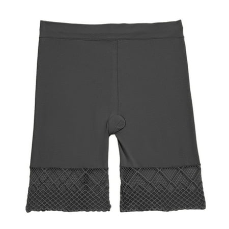 Ohufall Seamless Boyshorts Underwear for Women Sexy Solid Color Lace High Waist Tummy Control Boxer Brief Stretchy Breathable Hip Lift Shapewear Panty