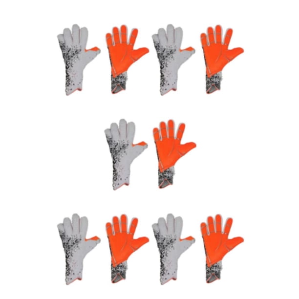 Advancent Guantes de portero de fútbol para niños, tamaño de fútbol, engrosados, sin látex, duraderos, sin dedos, protección blanca Type2 NO2