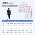 thumbnail image 4 of Fuzoiu Heart Rabbit Print Men's Long-Sleeved Pajama,Lounge Button Down Nightwear,Mens Notch Collar Pajama Set -XX-Large, 4 of 7