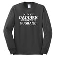 thumbnail image 2 of Wild Bobby, Best Husbands Gets Promoted to Daddy, Father's Day, Men Long Sleeve Shirt, Charcoal, Large, 2 of 3