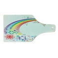 thumbnail image 2 of Abstract Cutting Board, Abstract Nature Fantasy Spring Floral Rainbow Stars Flowers Cheerful Fun Design, Tempered Glass Cutting and Serving Board, Wine Bottle Shape, Multicolor, by Ambesonne, 2 of 5