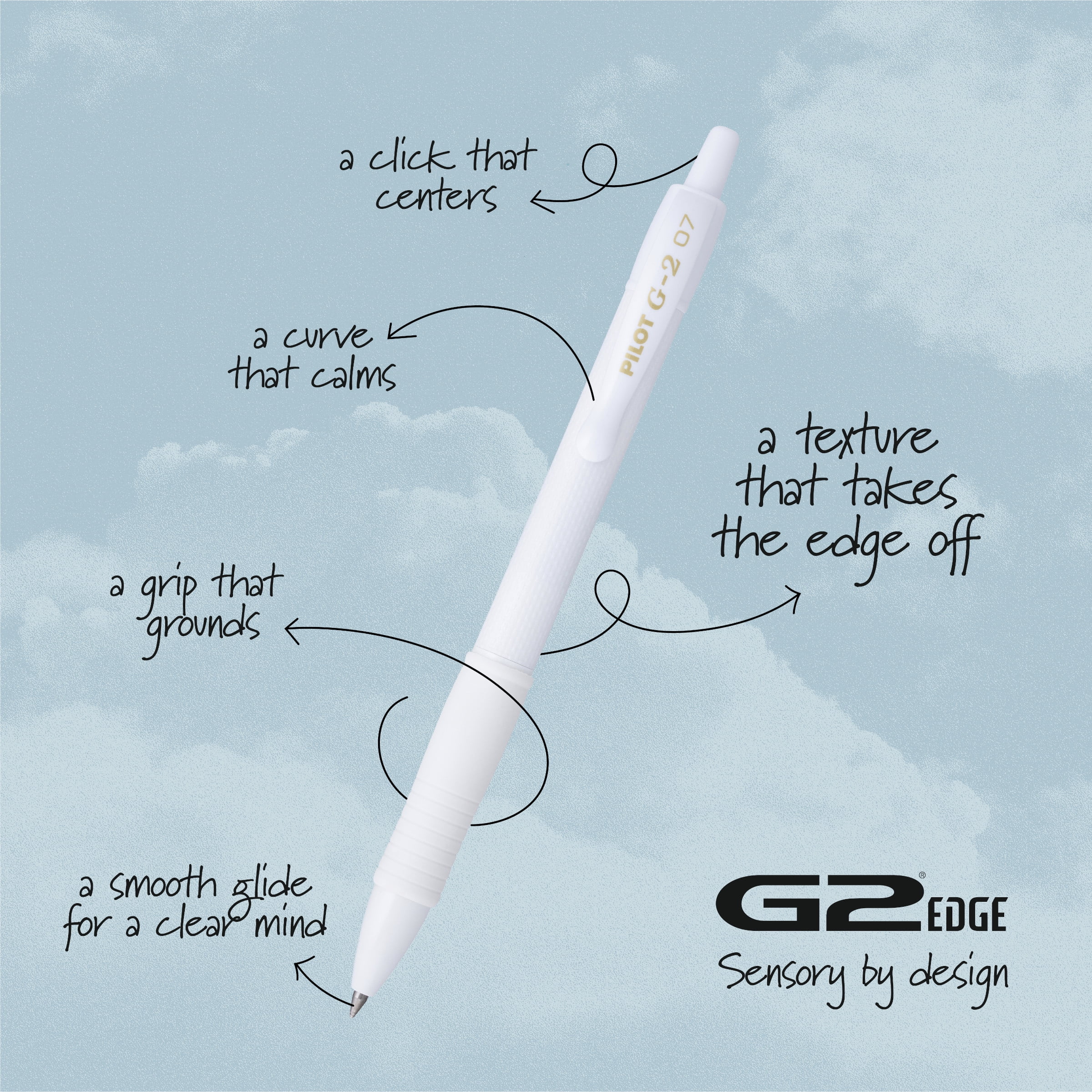 Pilot G2 Premium Retractable Gel Ink Pens, Fine Point, Black Ink, Edge White 5 Count
