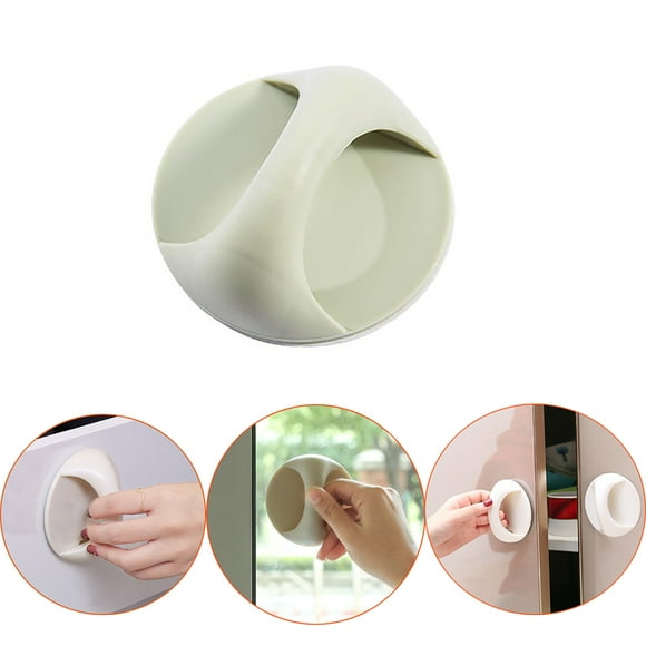Chainplus 1 Count Round Green Self-Stick Instant Cabinet Drawer Handle Helper Auxiliary Kitchen Cabinet Door Window Handle Sticker Convenient Opening Stick-on Handles