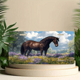 thumbnail image 6 of 1 Pcs 2D Flat License Plate Covers & Frames, A brown horse For Decorative Front, Waterproof For Decoration Aluminum License Plate Covers & Frames Cover For Men Women, 12" X 6", 6 of 7