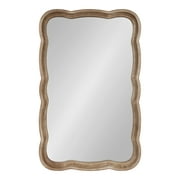 Uniek Kate And Laurel Hatherleigh Scalloped Mirror, 38"H x 23-1/2"W x 1-3/4"D, Rustic Brown
