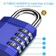 thumbnail image 4 of Combination Lock, 4 Digit Outdoor Waterproof Padlock for School Gym Locker, Fence, Gate, Toolbox (Blue), 4 of 4