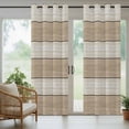 thumbnail image 3 of Outdoor Curtains for Patio Waterproof, Brown Ombre Wooden Windproof Pravicy Outside Porch Blackout Curtain, Farmhouse Retro Khaki Wood Sun Blocking Grommets Curtains for Cabana Gazebo 54"x108", 3 of 9