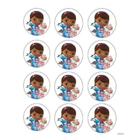Doc Mcstuffins Lambie And Dragon Edible Cupcake Toppers Walmart Com