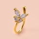 thumbnail image 4 of Piercing para nariz con forma de U sin perforaciones, joyería retro, diseño creativo de mariposa y flor, anillo para la nariz, decoración falsa para la nariz, 4 of 5