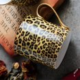 thumbnail image 2 of Taza de café de porcelana de hueso con patrón de leopardo chapada en oro de lujo, forma redonda, reutilizable, solo lavado a mano, perfecta for decoración del hogar y ocasiones especiales, 2 of 3