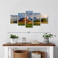 thumbnail image 2 of Elephant Stock Grand Teton National Park Wyoming Wall Art - Horizontal Multi Panel Canvas - Living Room Wall Decor - Architecture Multi Panel - Blue And Brown Decor By Susanne Kremer - 29" x 12", 2 of 4