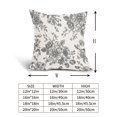 thumbnail image 5 of Grey Floral Pillow Covers 16x16 Inch Set of 2 Dark Grey and Cream Chinoiserie Floral Decorative Throw Pillows Vintage Rustic Flower Pillowcase Outdoor Decor Linen Cushion Covers for Couch Sofa, 5 of 7