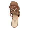 thumbnail image 3 of INC Womens Brown Woven Comfort Embellished Benda Square Toe Stiletto Slip On Heeled Sandal 8 M, 3 of 4