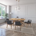thumbnail image 2 of Juego de Comedor de Madera con 6 Sillas Tapizadas para 6 Personas, Mesa y Sillas para Comedor y Cocina, Midtown Concept Lisboa, Roble y Gris Oscuro, 2 of 5