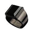 thumbnail image 1 of Minnieouse Anillo de acero de titanio Rectangular Joyería artificial Acero Moda Dedo Onyxes Personalidad Lujo Regalos de moda Ropa, zapatos y accesorios Miscelánea Negro piedra negra Minnieouse AP015066-05, 1 of 6