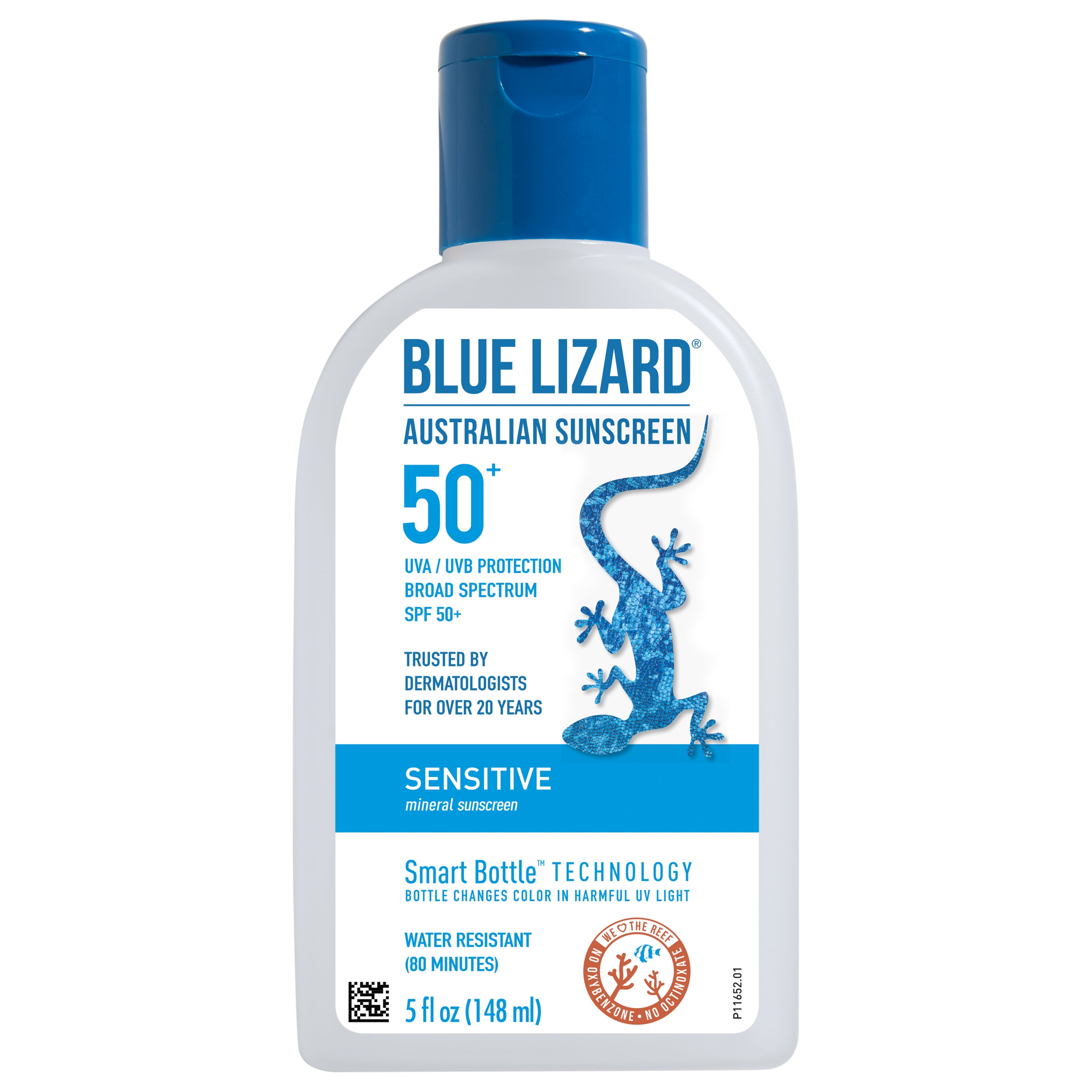 Blue Lizard Sensitive SPF 50+ Mineral Sunscreen Lotion, Broad Spectrum, 5 fl oz