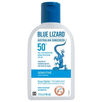 Blue Lizard Sensitive SPF 50+ Mineral Sunscreen Lotion, Broad Spectrum, 5 fl oz