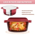 thumbnail image 3 of Cast iron Dutch oven with frying pan lid, 2-in-1 cast iron bread and frying pan cookware, double handle design, suitable for baking bread, frying, camping, 5 quarts, 3 of 7