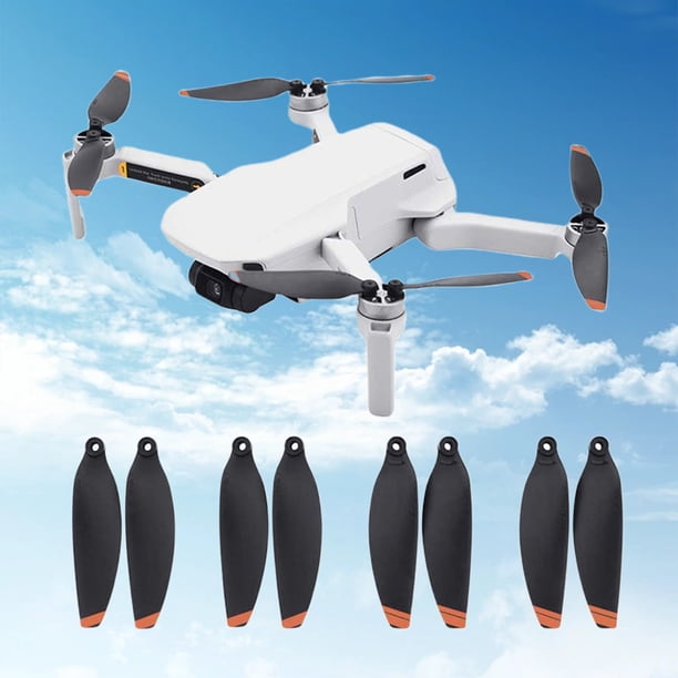 2 Pares De Hélices De Repuesto Para DJI Mavic Mini 2 – PC Resistente, Diseño De Liberación Rápida Y Bajo Ruido (Plata, Con Tornillos Y Destornillador)