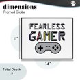 thumbnail image 4 of Stupell Industries Contemporary Fearless Gamer Retro Black Framed Giclee Art, 14 x 11, by Yass Naffas Designs, 4 of 8