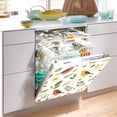 thumbnail image 5 of Birds in Leaves Dishwasher Magnetic Refrigerator Magnet Cover Kitchen Art Panel Decal Sticker Home Decorative 23"x26", 5 of 6
