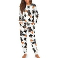 thumbnail image 4 of DISNIMO Dachshund Paw Heart Printed Pajamas for Women Set with Pockets Long Sleeve Shirt with Long Pajama Pant Set 2 Piece Pjs Sets Round Neck Sleepwear Loungewear, 2XL, 4 of 7