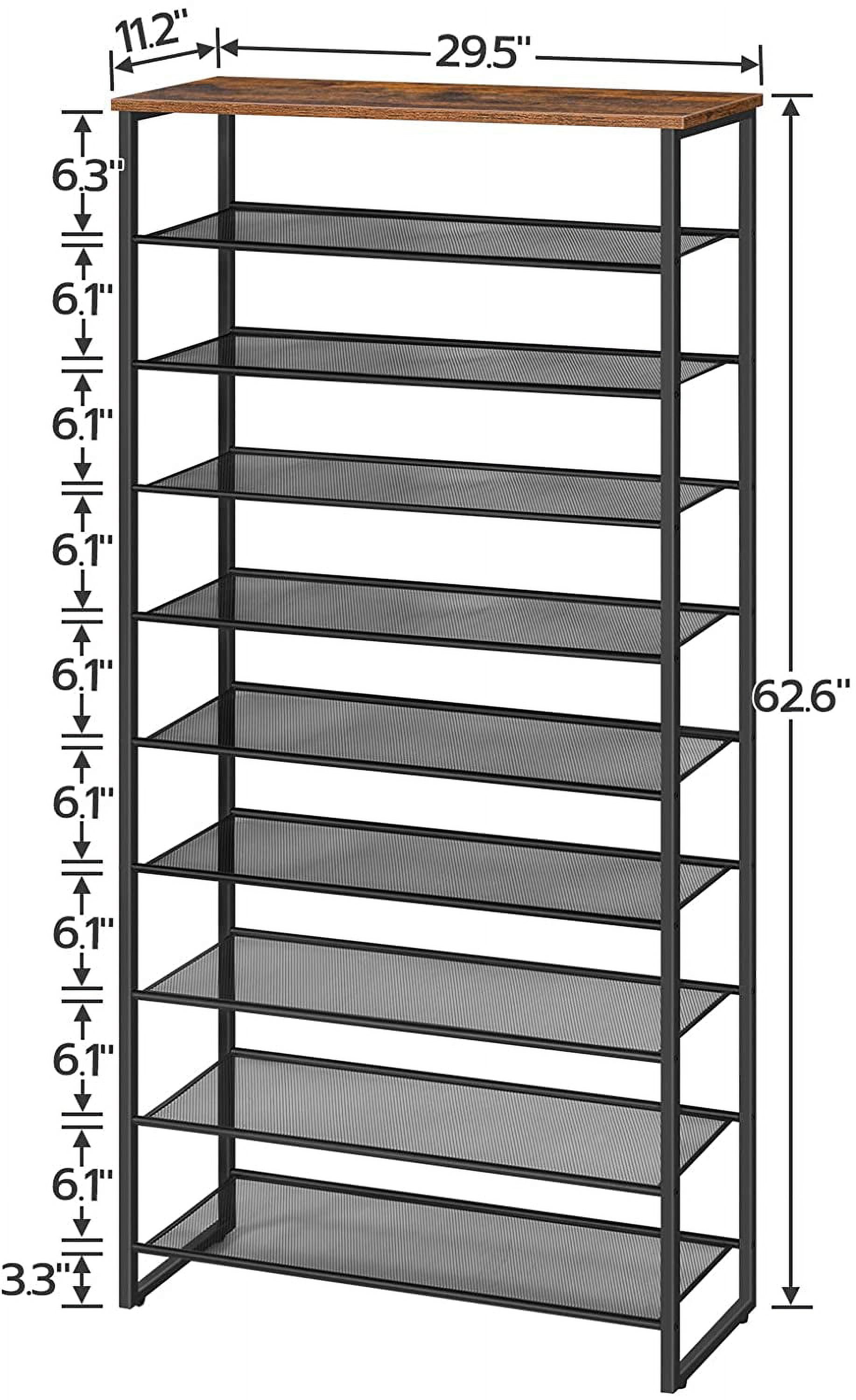 HOOBRO Shoe Rack 10 Tiers Storage Organizer for 36 Pairs Shoes Hallway Entryway BF107XJ01