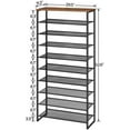 thumbnail image 6 of HOOBRO Shoe Rack 10 Tiers Storage Organizer for 36 Pairs Shoes Hallway Entryway BF107XJ01, 6 of 8