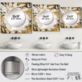 thumbnail image 4 of Designart "Exquisite White Rose Blossoming Floral Gold Glamour II" Rose Square Mirror For Wall Decor - Large White Square Mirror Printed Wall Decor - Traditional Square Living Room Mirror, 4 of 5