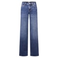 thumbnail image 4 of Seductiva Women's Jeans Women's Washed Ground Loose Slightly Cropped Mid Jeans Straight Leg Stretchy Jeans, 4 of 5