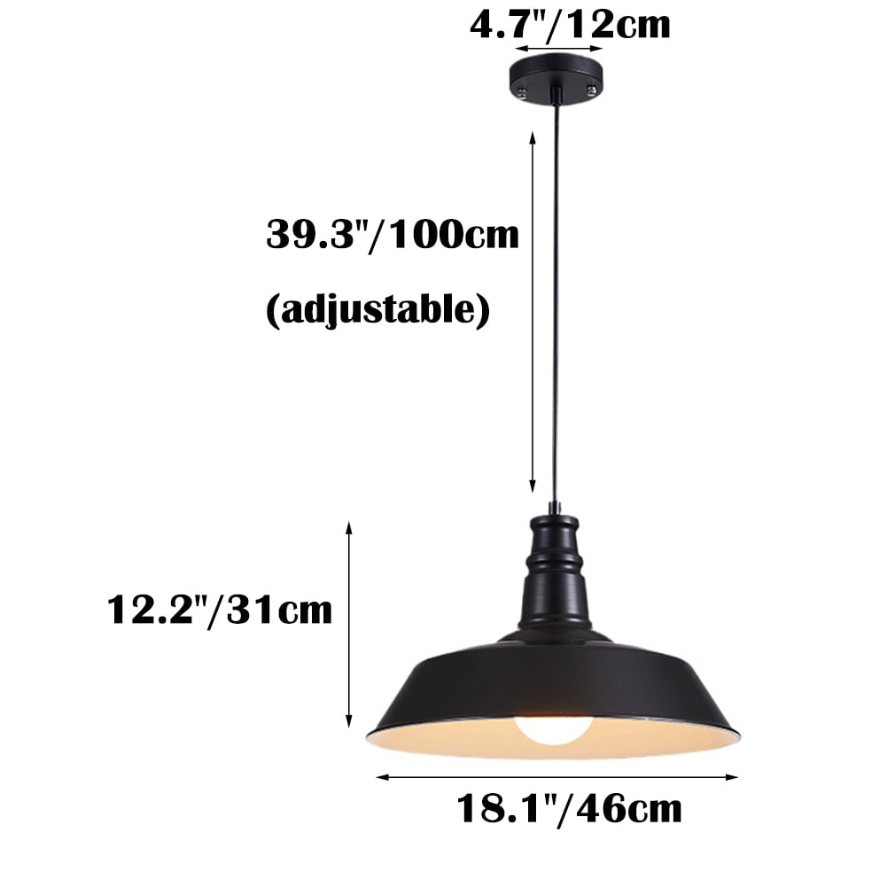 Vintage Indusrial Style Metal Light Fixture for Kitchen Island, Colorful Retro Iron Pendant Lighting for Dining Room, Simple American Farmhouse Hanging Lamp, Rustic Ceiling Chandelier