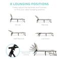 thumbnail image 4 of Best Choice Products Patio Chaise Lounge Chair, Outdoor Portable Adjustable Pool Recliner w/ Pillow - Ivory, 4 of 8