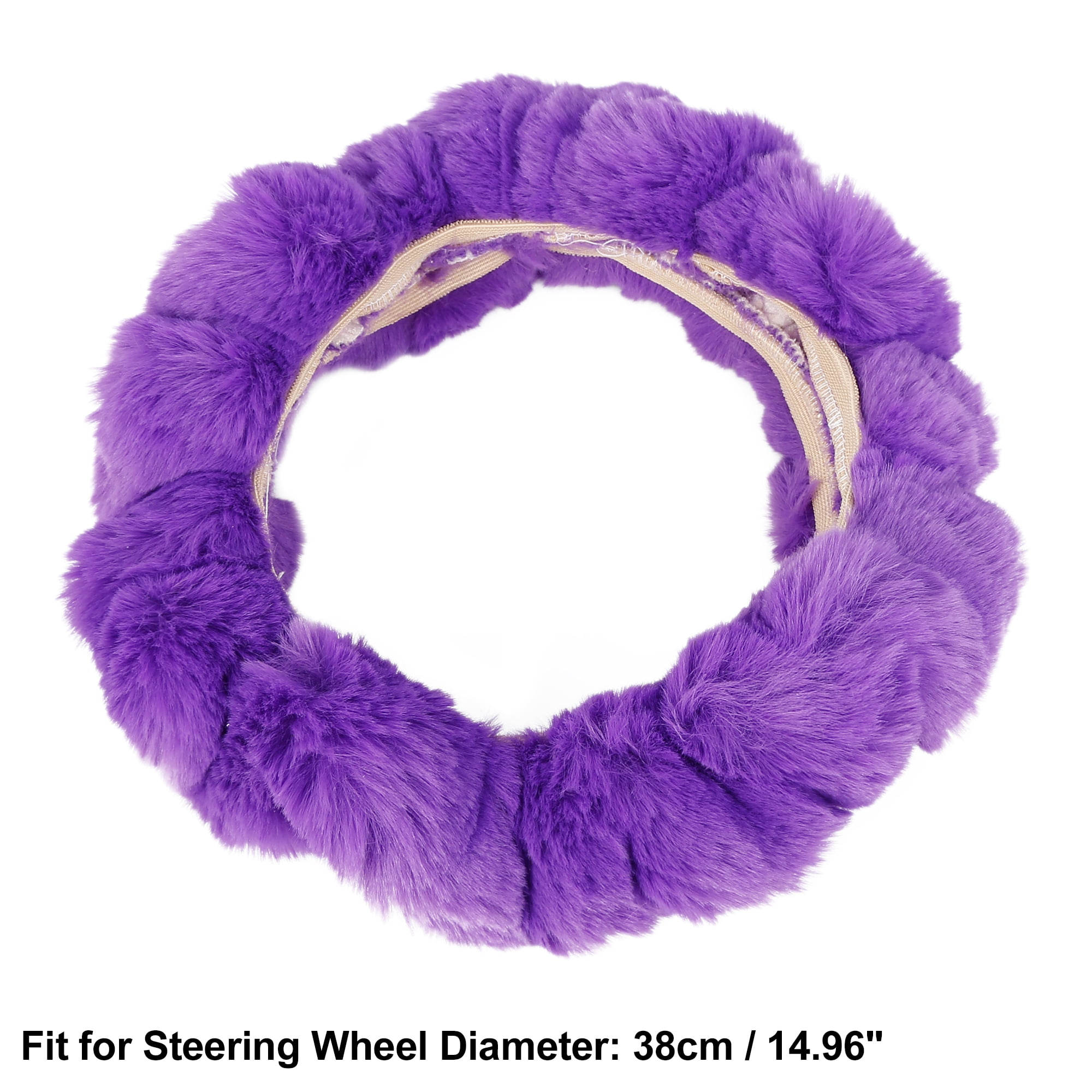 Unique Bargains Car Steering Wheel Cover Handbrake Cover Gear Shift Cover Set Purple