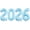 Pastel Blue, variant on Gold 2026 Balloons, 40 Inch 2026 Number Balloon Foil New Year Balloon Numbers for New Years Eve Party Graduation Party Decoration