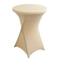 thumbnail image 2 of Cozival Round Table Cover, Cocktail Tablecloth - 43.3X23.6 Inch Stretch Spandex Round Table Cover, Wrinkle-Resistant for Wedding/Banquet/Birthday Party, Stretch Tablecloth, A, 2 of 6