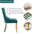 thumbnail image 4 of Dining Room Chairs with Velvet Fabric Dining Chairs with Golden Stainless Steel Plating Legs, Backrest and Button Velvet Fabric Design,Luxury Home Furniture for Dining Room(Green Set of 8), 4 of 11