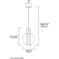 thumbnail image 4 of Maxim 10084MSKPN 11 in. Minaret One-Light Single Pendant Ceiling Light, Polished Nickel, 4 of 5