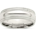 thumbnail image 1 of Sterling Silver Ss 7mm Comfort Fit Double Milgrain Size 12 Band Made In United States qdmc070-12, 1 of 5