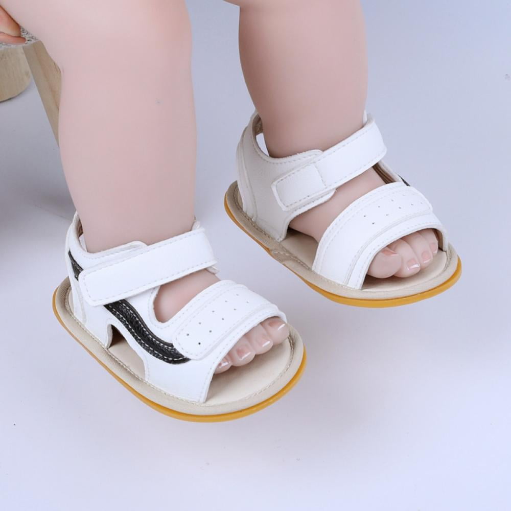 Baby Boy Sandals Anti-kick Non Slip Closed-Toe Toddler First Walker Crib Shoes 