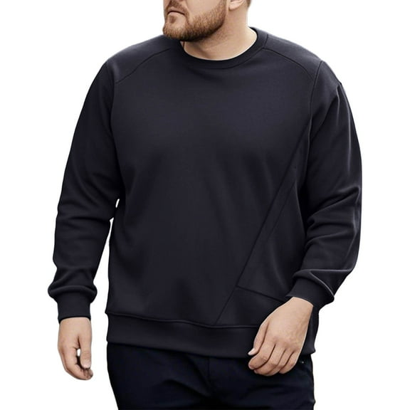 Chiccall Mens Big Tall Sweatshirt Oversized Crew Neck Long Sleeve Pullover