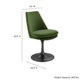thumbnail image 3 of Side Dining Chair, Green, Velvet, Metal, Bar Pub Cafe Bistro Dining Kitchen Hospitality Restaurant, Modern Contemporary, HB37295, 3 of 10