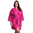 thumbnail image 3 of Elegani Waffle Weave Kimono Robe - Unisex Plus Size XXL, Soft & Cozy, Thigh Length, 3 of 5