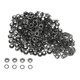 thumbnail image 1 of Kit de ojales de metal Uxcell de 300 juegos, ojal de 3mm 1/8" agujero, pequeño ojal con arandelas para zapatos, ropa, cinturones, etiquetas, bolsas, tela, cuero, proyecto de bricolaje, gris oscuro, 1 of 4