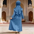 thumbnail image 5 of Ticikt Chiffon layered Open Abaya Cardigan Abayas Dresses for Girls Casual Robe Kimono Islam Clothing,Color:Blue,Size:7-8 Years, 5 of 6